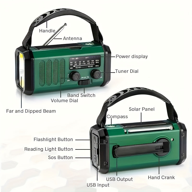 Solar Hand Crank Emergency Radio with NOAA Weather Alert