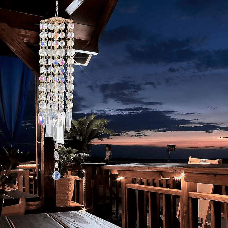 Crystal Garden Wind Chime - Rainbow Prism Suncatcher