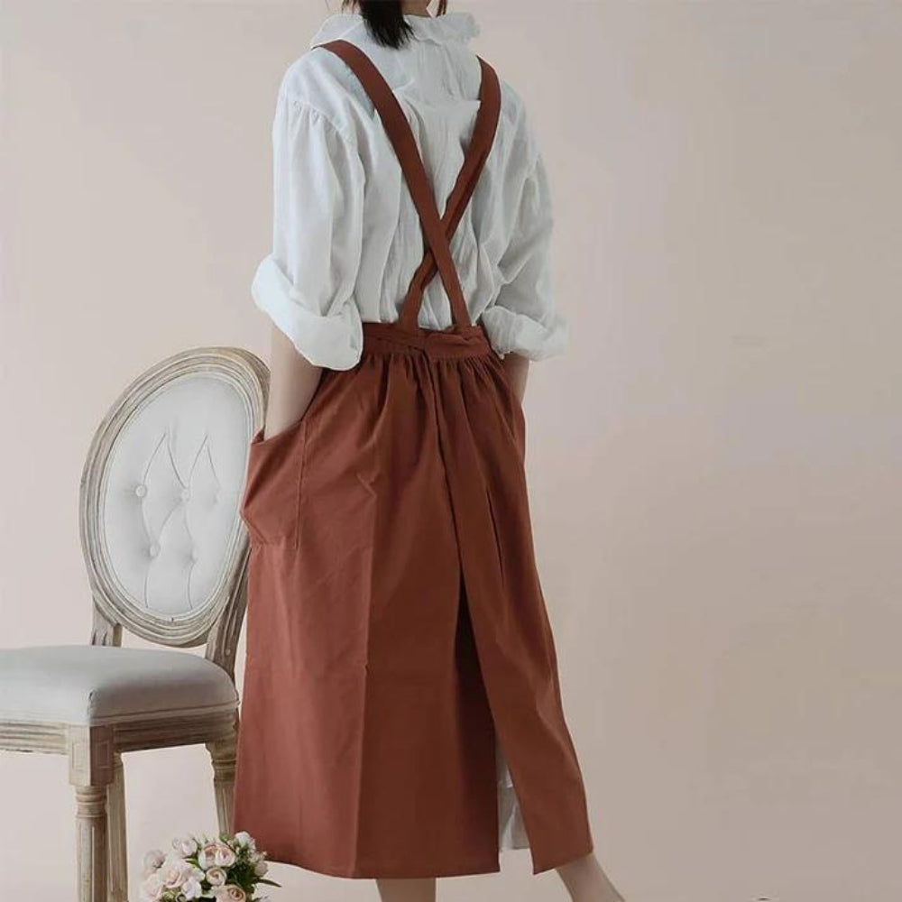 Multipurpose Cotton Apron with Pockets - Kitchen & Bar Apron