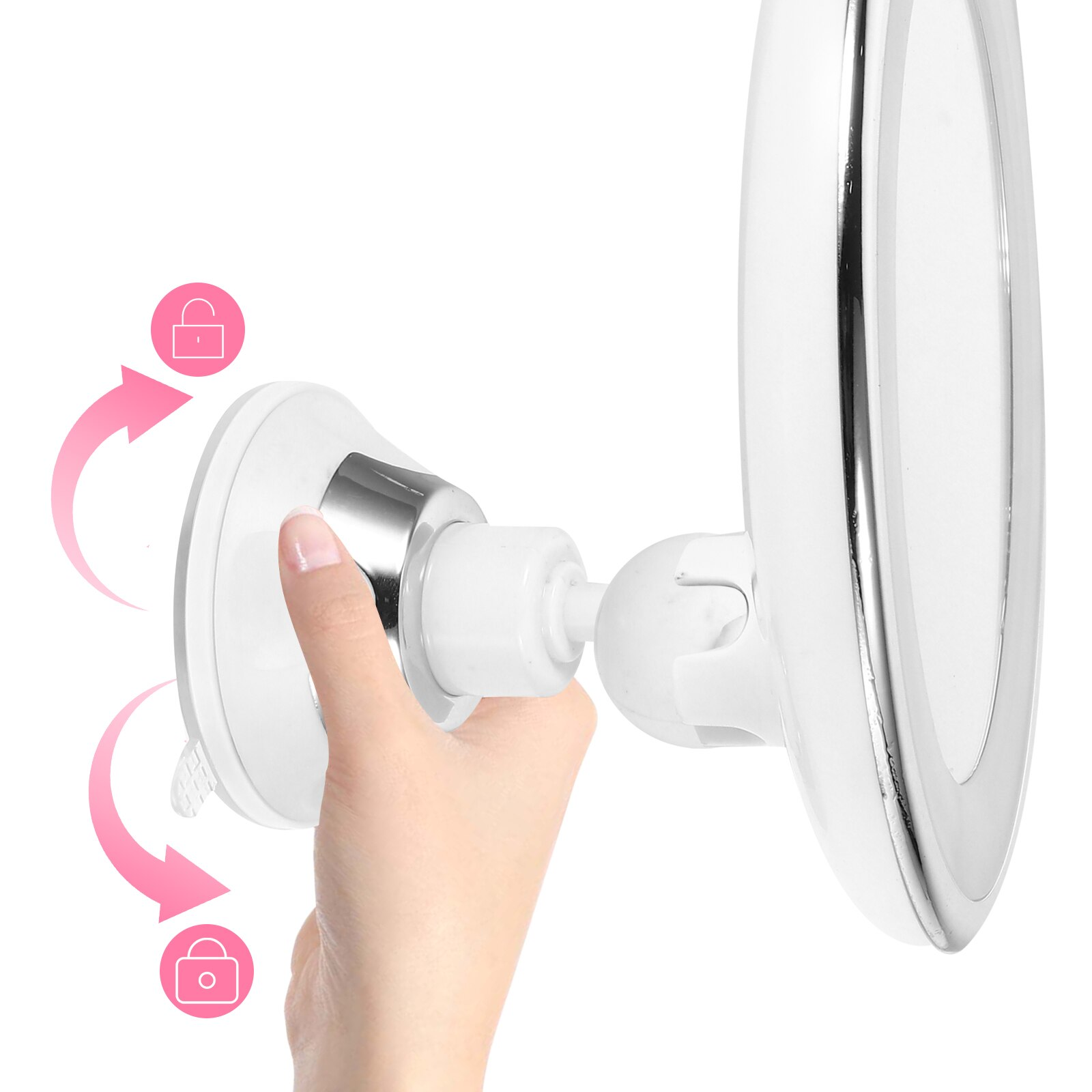 10x LED Magnifying Makeup Mirror - 360 Rotation