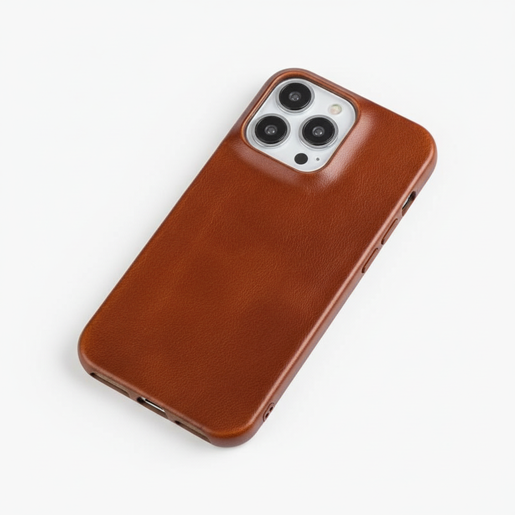 Oil Wax Genuine Leather iPhone Case (13–16, MagSafe Compatible)