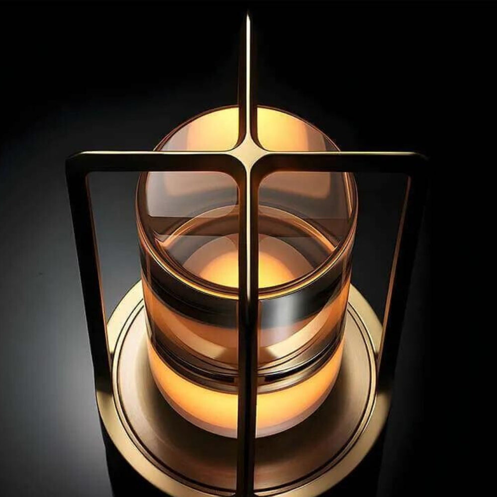 Nordic Crystal Table Lantern - Cordless Rechargeable LED Lamp