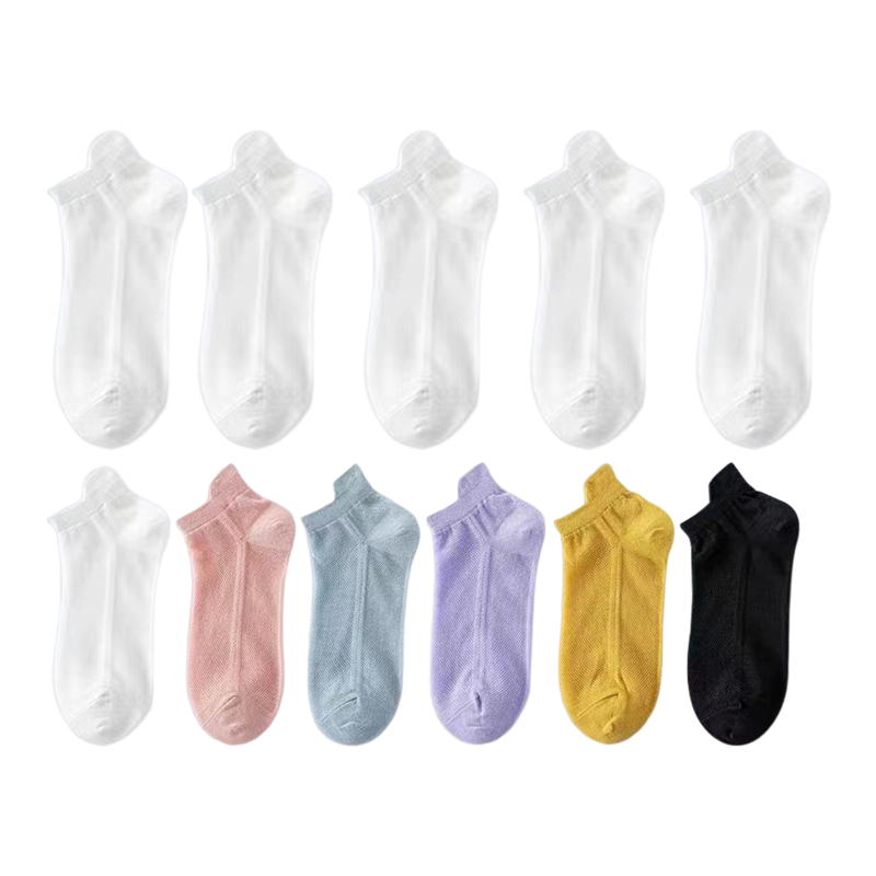 Ultra-Thin No-Show Socks with Non-Slip Silicone Grip