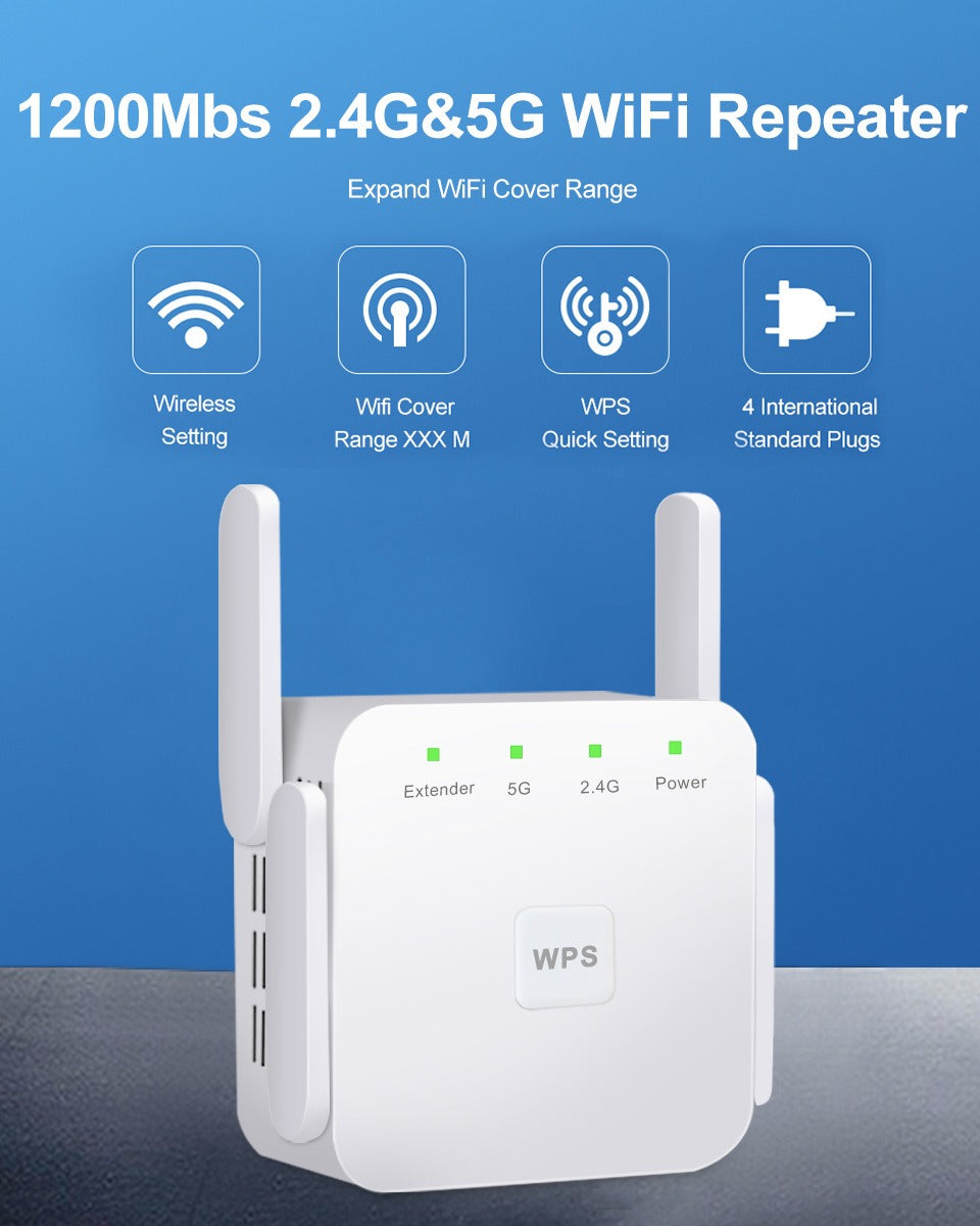 Dual-Band WiFi Booster & Signal Extender