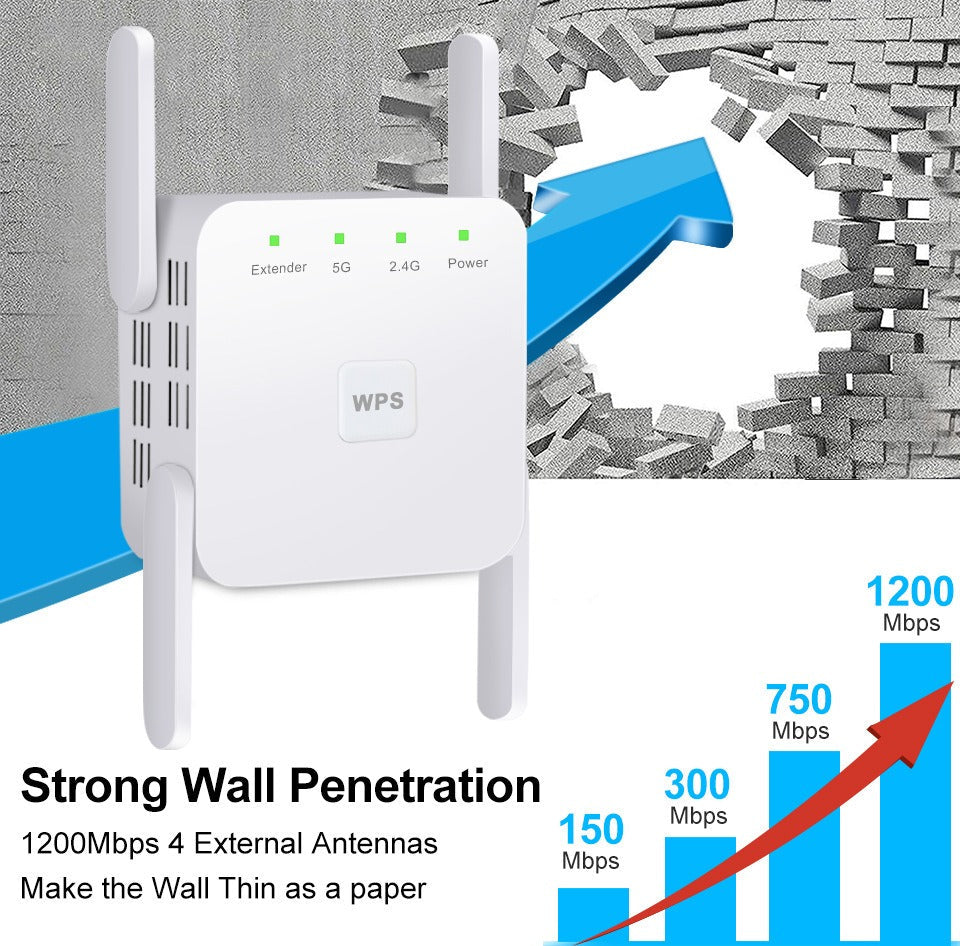 Dual-Band WiFi Booster & Signal Extender
