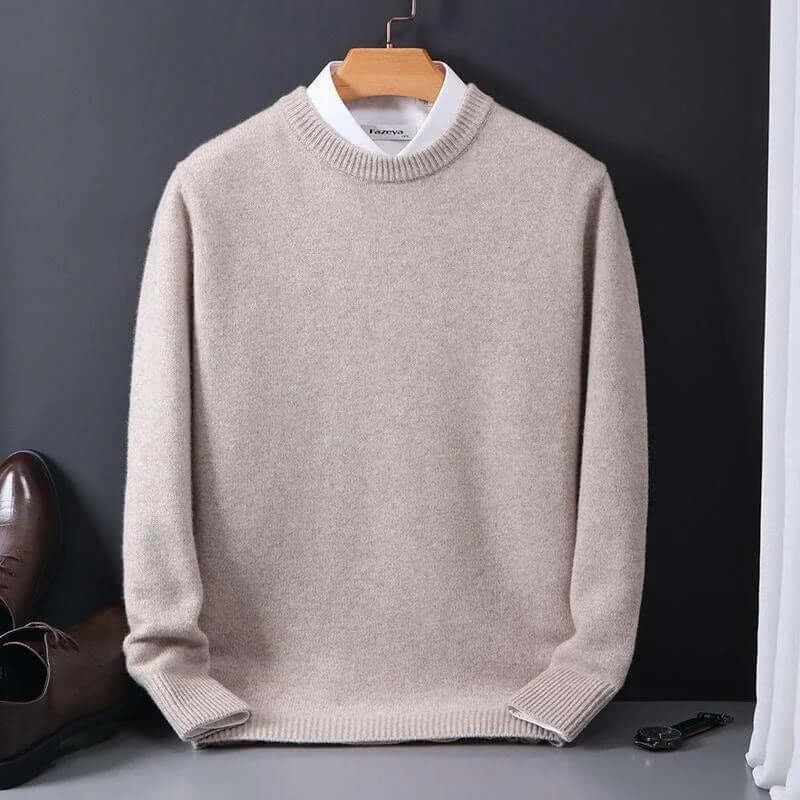 Men's Luxurious Soft Knit Sweater with Cashmere-Soft Feel
