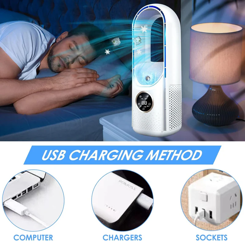 Bladeless Portable Air Conditioner and Humidifier