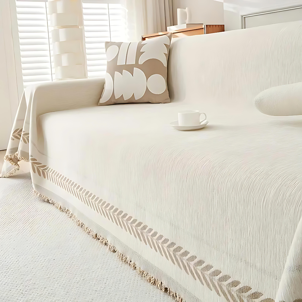 Serene Oasis Couch Cover - Pet-Friendly Stain-Resistant Throw