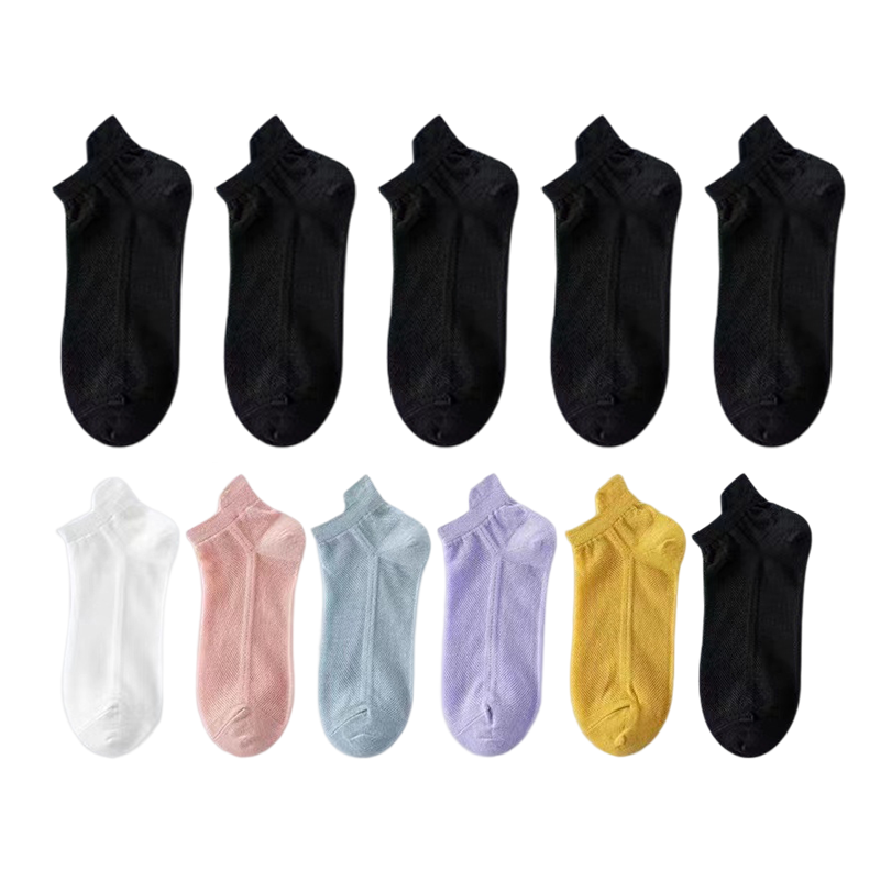 Ultra-Thin No-Show Socks with Non-Slip Silicone Grip