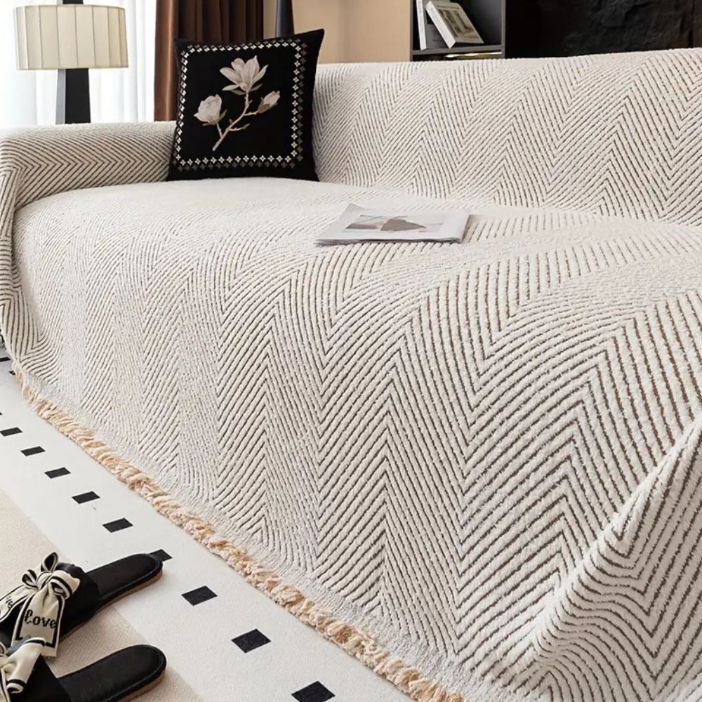 Herringbone Couch Cover - Non-Slip, Water-Resistant