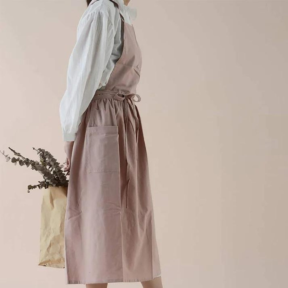 Multipurpose Cotton Apron with Pockets - Kitchen & Bar Apron