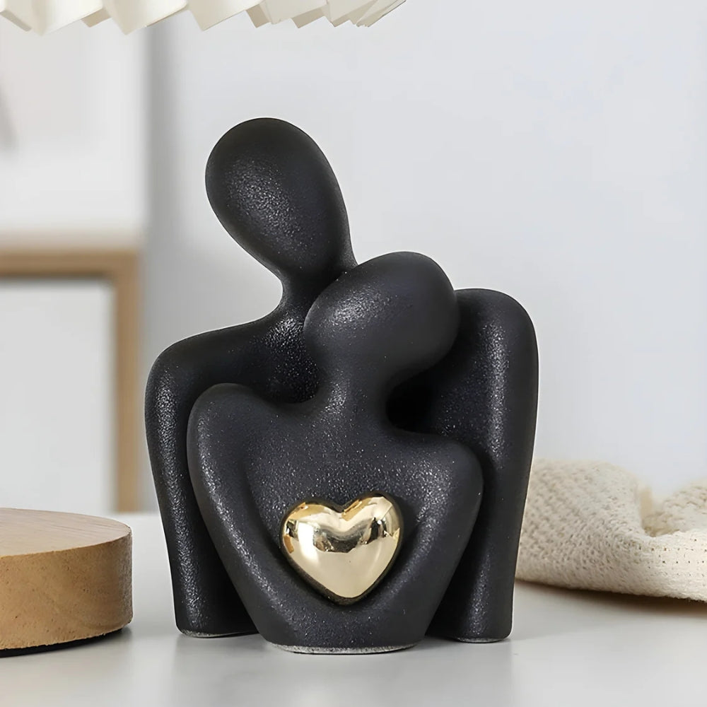 Abstract Lovers Figurine - Sentimental Couple Sculpture Gift