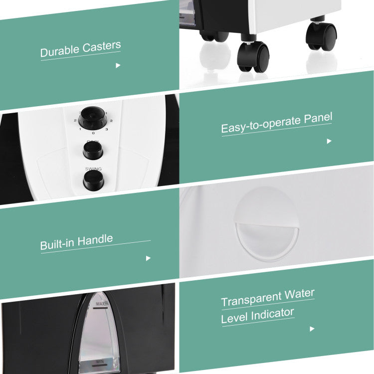 3-in-1 Portable Evaporative Air Cooler with Humidifier