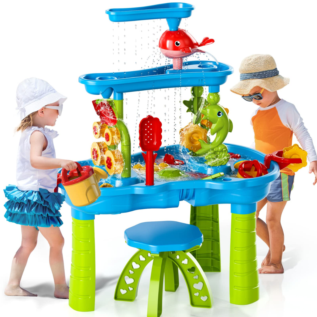 Kids Sand & Water Table - Interactive Outdoor Play Station