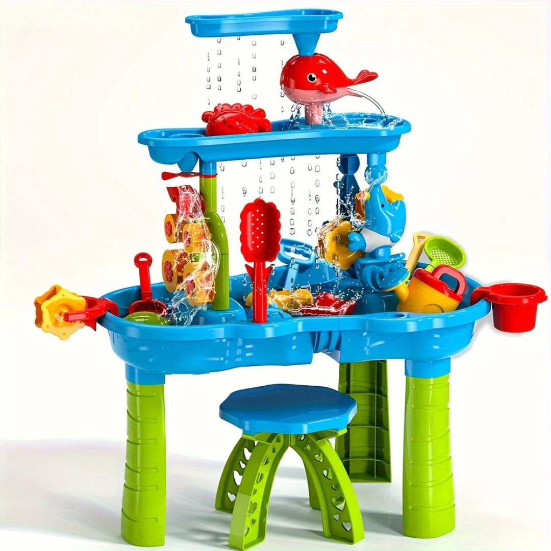 Kids Sand & Water Table - Interactive Outdoor Play Station