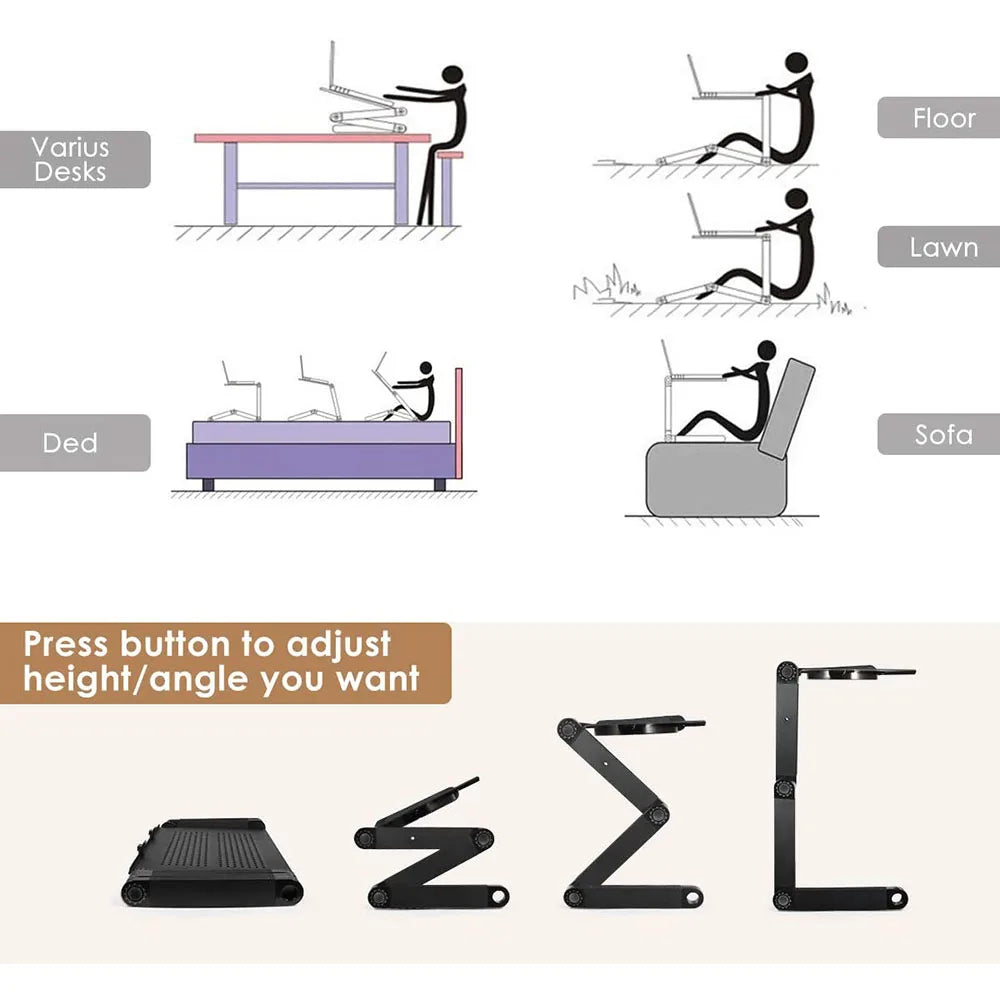 360° Adjustable Ergonomic Laptop Stand for Productivity