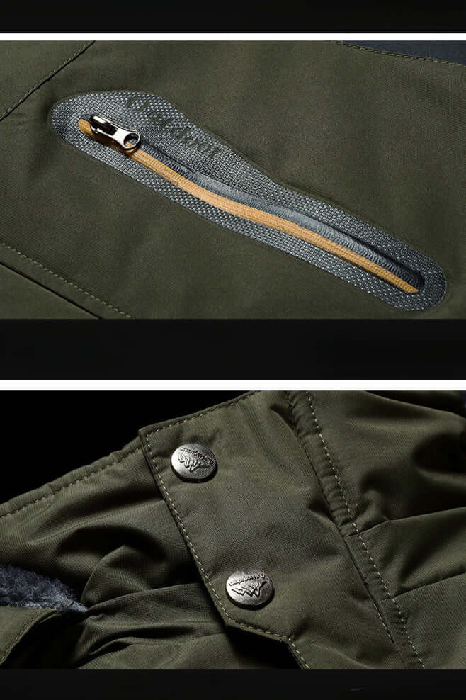 Men's Waterproof Insulated Winter Jacket - Fleece Lined