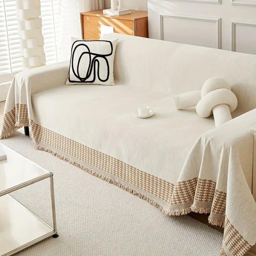 Serene Oasis Couch Cover - Pet-Friendly Stain-Resistant Throw