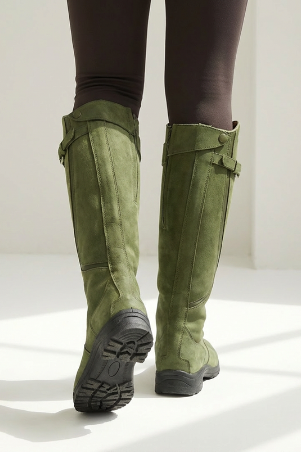 Knee-High Boots with Stable Sole for Modern City Style