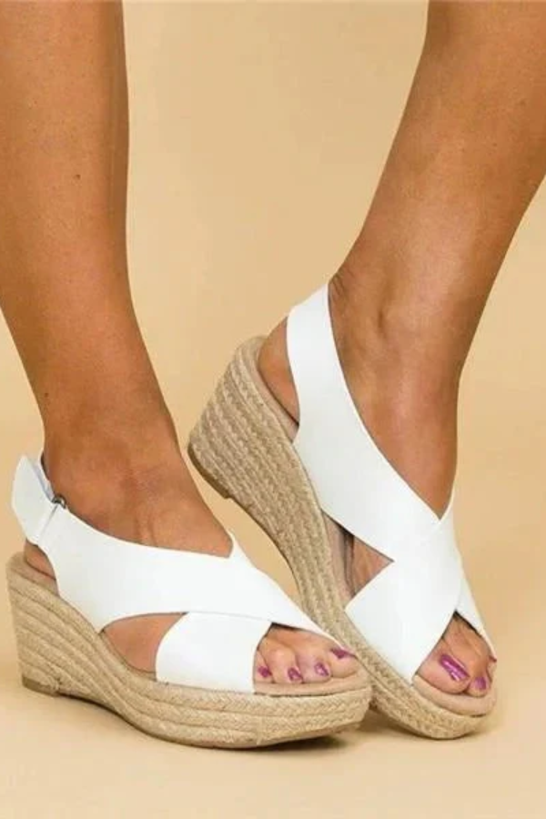 Supportive Espadrille Wedge Sandals - Women's Summer Shoes