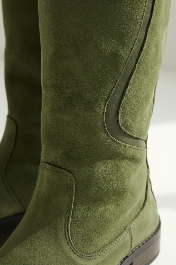 Knee-High Boots with Stable Sole for Modern City Style