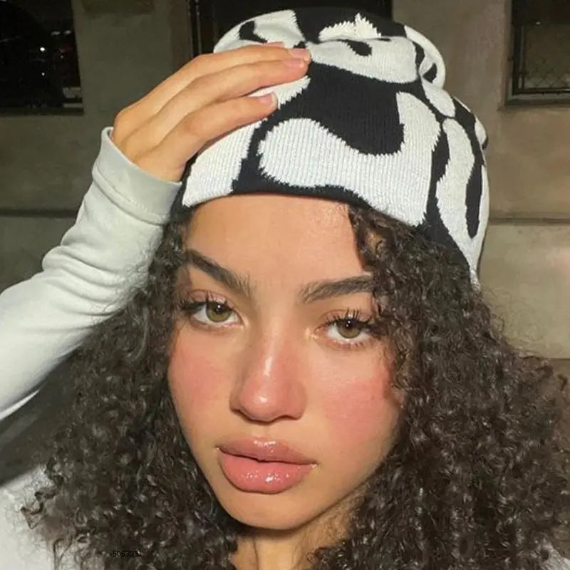 Y2K-Style Knit Beanie for Men and Women
