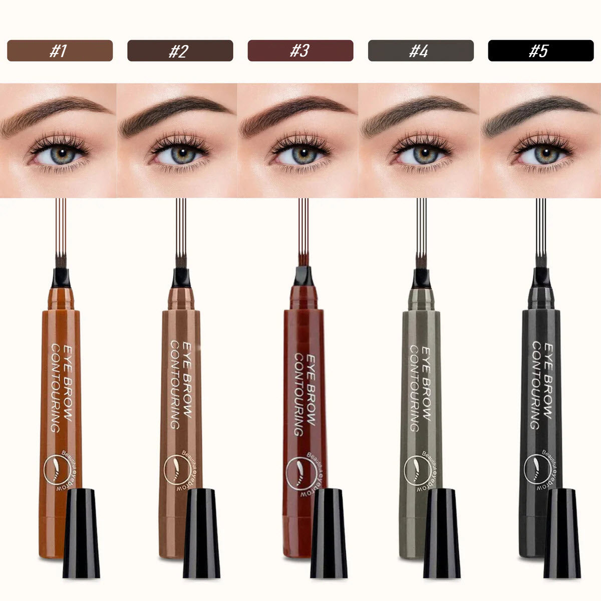 Microblading Brow Pen - Precision 4-Tip Applicator