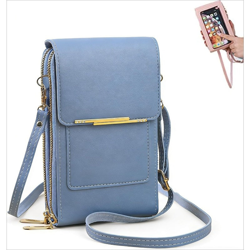 RFID Anti-Theft Crossbody Phone Wallet, Fits 6.7" Phones
