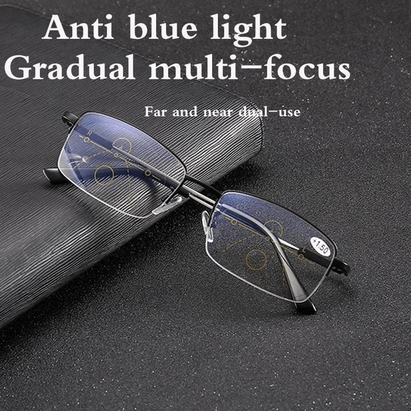 Titanium Dual-Use Reading Glasses, Near and Distance