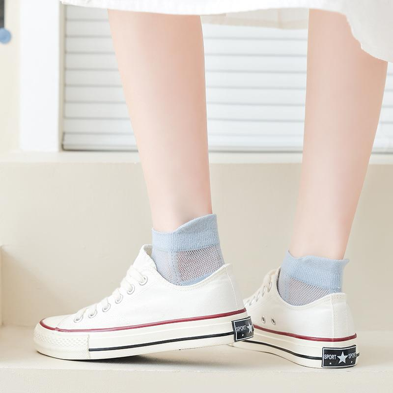 Ultra-Thin No-Show Socks with Non-Slip Silicone Grip