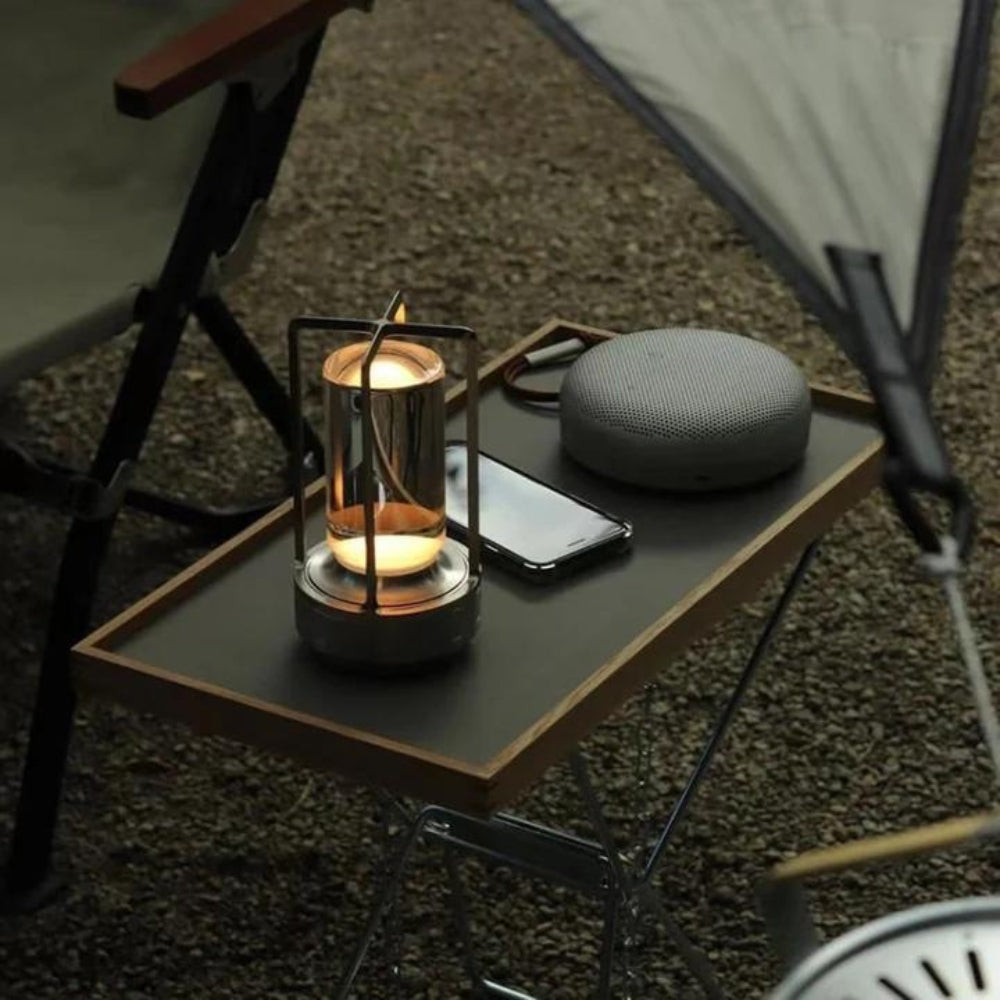 Nordic Crystal Table Lantern - Cordless Rechargeable LED Lamp