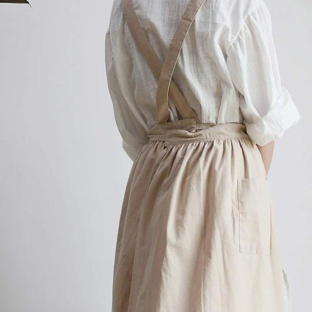 Multipurpose Cotton Apron with Pockets - Kitchen & Bar Apron