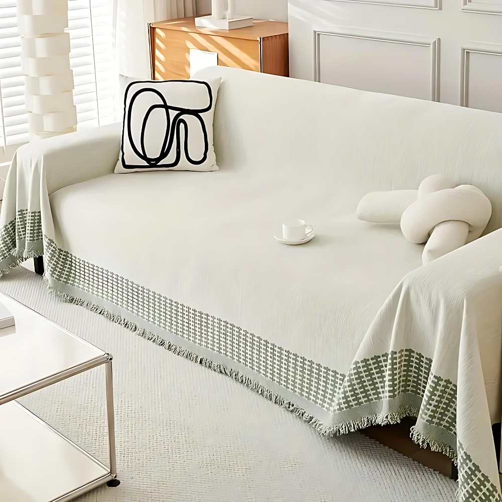 Serene Oasis Couch Cover - Pet-Friendly Stain-Resistant Throw