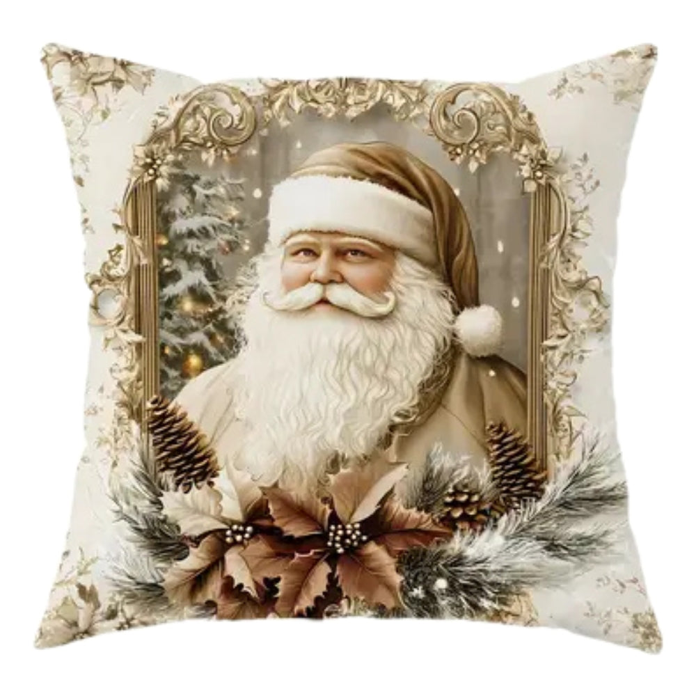 Golden Velvet Christmas Cushion Covers - Festive Home Decor