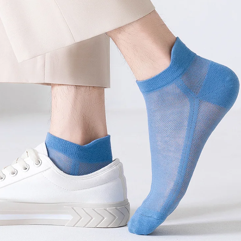 Ultra-Thin No-Show Socks with Non-Slip Silicone Grip
