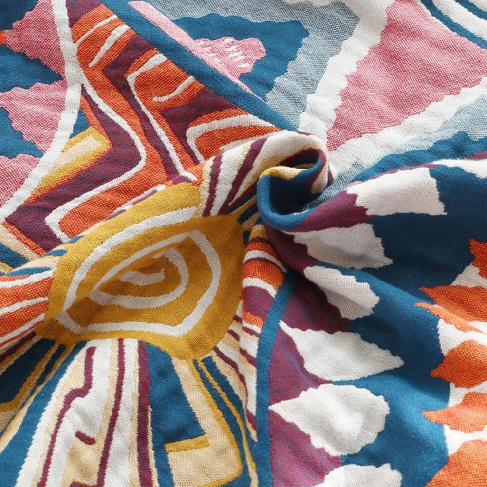 Sunburst Cotton Blanket - Soft Lightweight All-Season Throw
