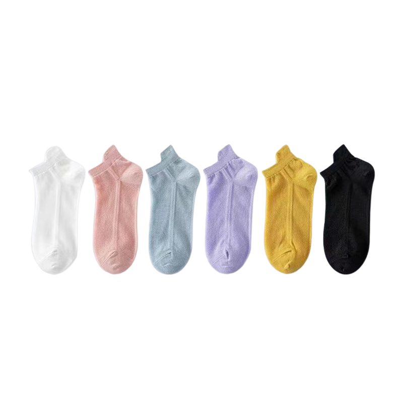 Ultra-Thin No-Show Socks with Non-Slip Silicone Grip