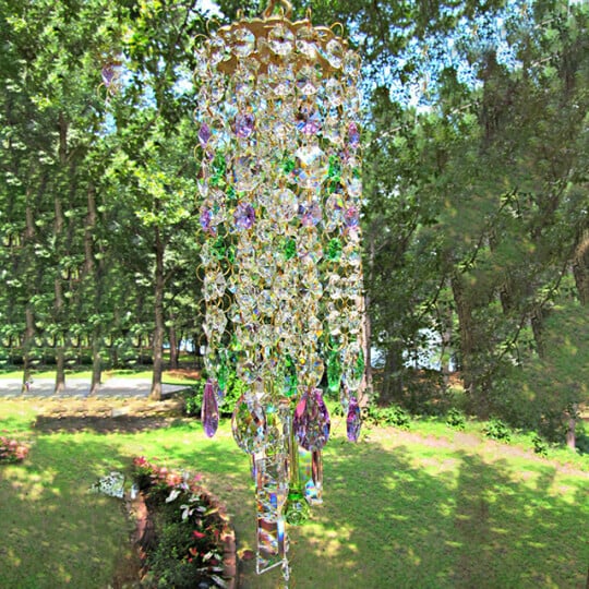 Crystal Garden Wind Chime - Rainbow Prism Suncatcher