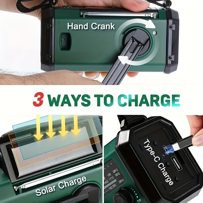 Solar Hand Crank Emergency Radio with NOAA Weather Alert
