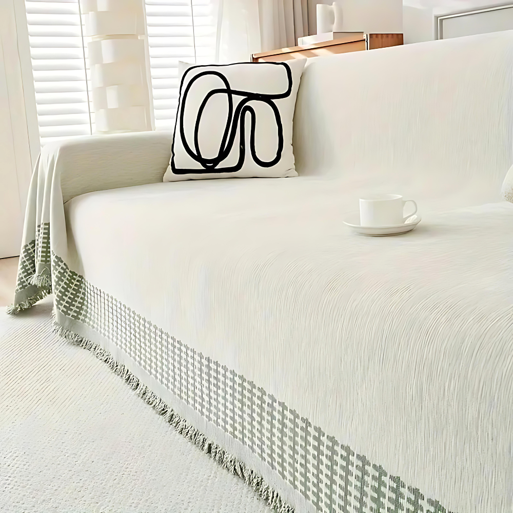 Serene Oasis Couch Cover - Pet-Friendly Stain-Resistant Throw