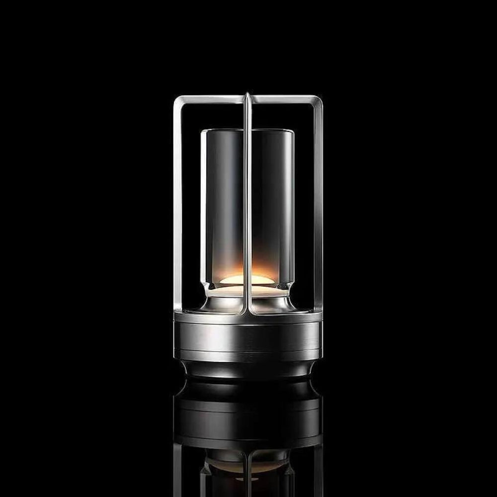 Nordic Crystal Table Lantern - Cordless Rechargeable LED Lamp