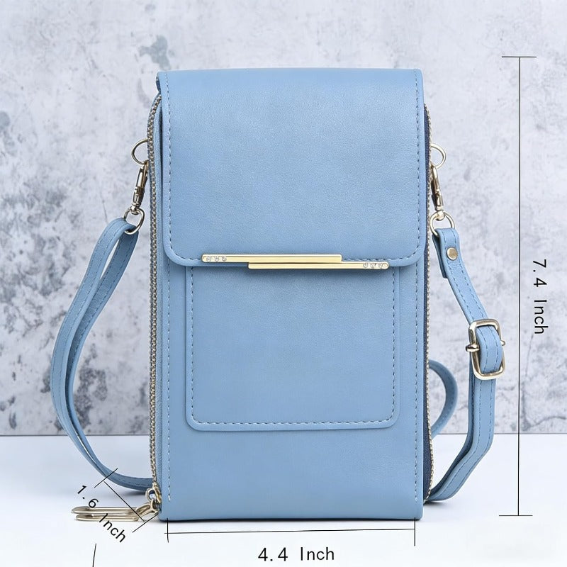 RFID Anti-Theft Crossbody Phone Wallet, Fits 6.7" Phones