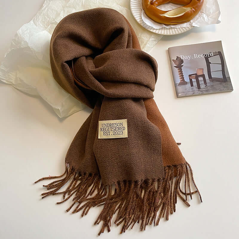 Reversible Scarf with Cashmere-Soft Feel - Two Looks in One