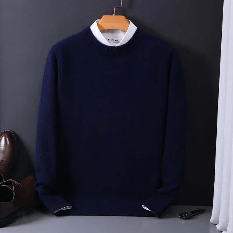 Men's Luxurious Soft Knit Sweater with Cashmere-Soft Feel