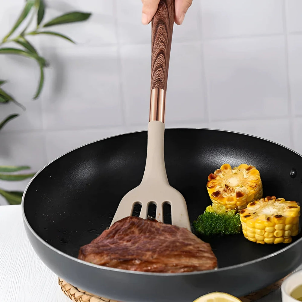 Luxe Silicone Cooking Utensils Set - 10-Piece Kitchen Tools