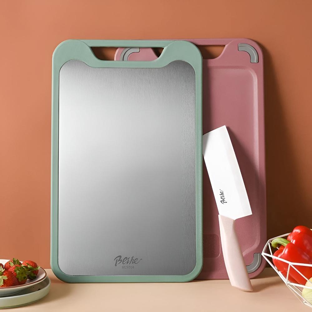 Double-Sided Stainless Steel Chopping Board