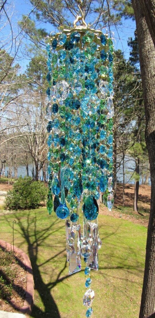 Crystal Garden Wind Chime - Rainbow Prism Suncatcher