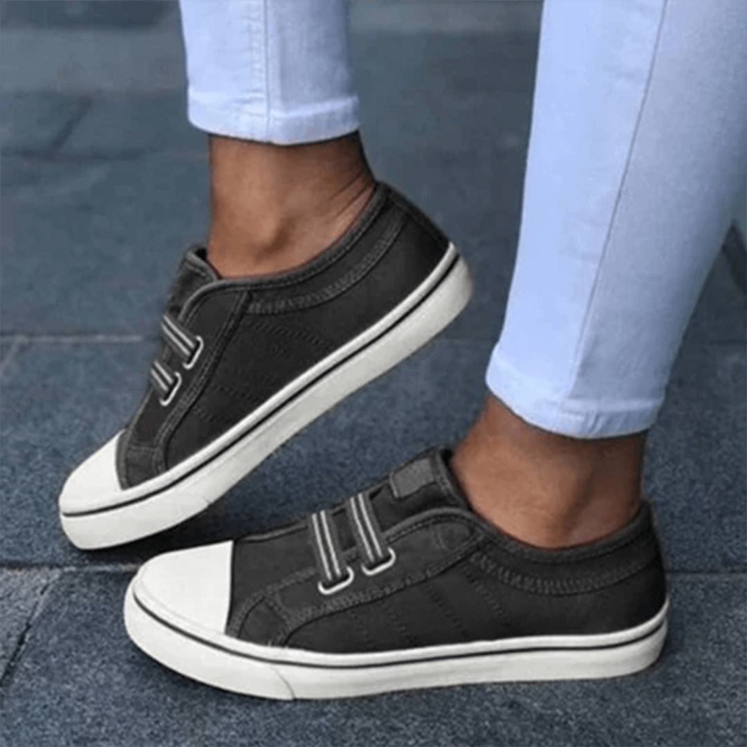 Women's Slip-On Trainers - Elastic Casual Everyday Shoes