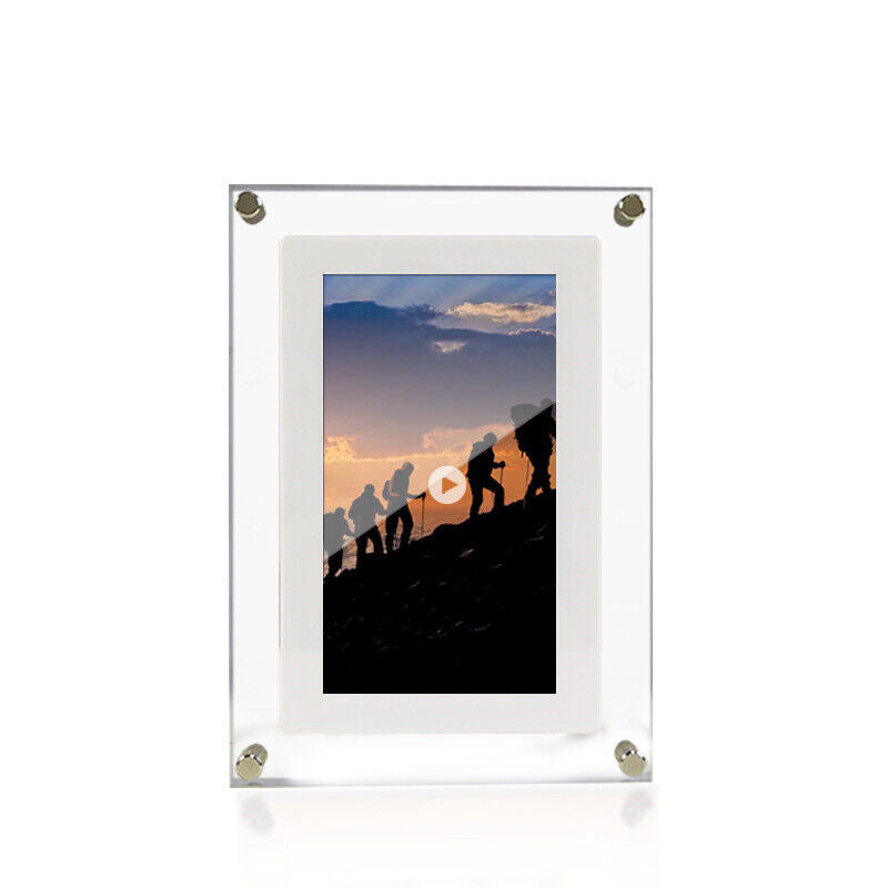 Acrylic Digital Photo Frame - Clear Modern Display
