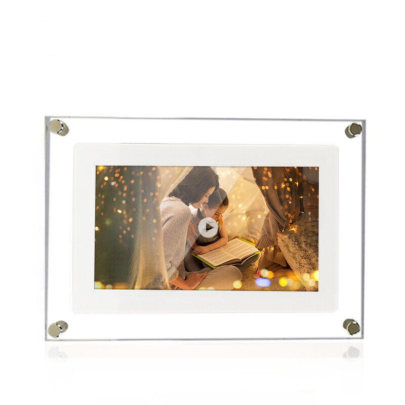 Acrylic Digital Photo Frame - Clear Modern Display